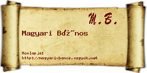 Magyari Bános névjegykártya